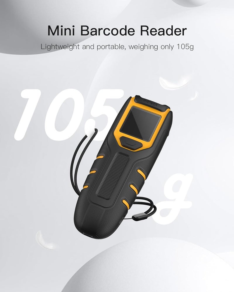 Inateck Barcode Scanner Wireless,Portable Bluetooth Barcode Scanner with Screen,1D 2D QR Code Scanner Kabellos 2.4GHz,Handscanner with APP and SDK, BCST-47 - Image 5